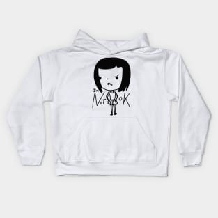 Girl angry said I’m not ok Kids Hoodie